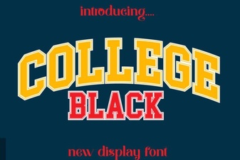 Bold Black Typography for College Projects
