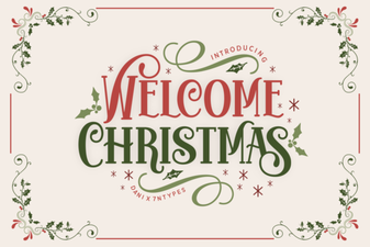 Free Welcome Christmas Fonts for Festive Designs