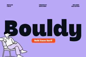 Bouldy Font: a Versatile and Creative Design Asset