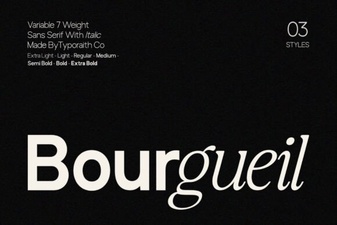 The Bourgueil Font for Modern Print Design