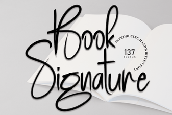 Creative Font Design for Beautiful Book Signatures