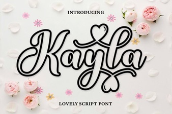 Kayla Outline Font for Digital Design Projects